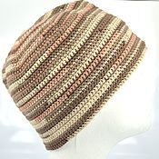 Аксессуары handmade. Livemaster - original item Hats: knitted wool hat, brown. Handmade.