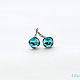 Серьги "Light Turquoise" Сваровски. Серьги классические. Лилия Макарова (Bijou). Интернет-магазин Ярмарка Мастеров.  Фото №2