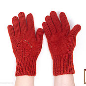Аксессуары handmade. Livemaster - original item Knitted gloves made of merino wool. Handmade.