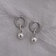 OCEAN MOON earrings in silver, Congo earrings, St. Petersburg,  Фото №1
