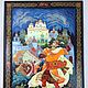 Sadko.Singer Of Novgorod.Decorative panel.Lacquer miniature, Pictures, Yuzha,  Фото №1