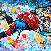 Картины и панно handmade. Livemaster - original item Painting hockey 