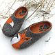 Felted Slippers women's 'the Fox sister' 37p, Slippers, Moscow,  Фото №1