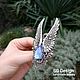Order Ring with wings 'angel' blue Kyanite Labratory. Shard Noir - handmade jewelry. Livemaster. . Rings Фото №3