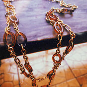 Винтаж handmade. Livemaster - original item The world of fairies. Necklace made of chains and lucite.. Handmade.