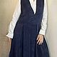 Сарафан на заказ из вельвета с карманами. Сарафаны. SVЭRO dress. Ярмарка Мастеров.  Фото №7
