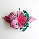 Dream Leather Flower Brooch Light Pink Green Mint. Brooches. De-Si-Re. Online shopping on My Livemaster.  Фото №2