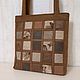 Shopper women's brown bag, patchwork, mosaic, 304. Shopper. a-vesta. My Livemaster. Фото №6