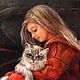 Картины с кошками Счастье есть Декоративная живопись маслом Подарок. Картины. Картины маслом | Портреты на заказ. Ярмарка Мастеров.  Фото №4