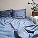 Bed linen set Steel. Turkish satin Suite. 100% cotton, Bedding sets, Moscow,  Фото №1