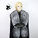 Chic collar scarf made of Finnish long-haired silver fox fur, Collars, Ekaterinburg,  Фото №1