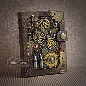 Канцелярские товары handmade. Livemaster - original item Steampunk journal for him Men notebook A6 "Ammunition". Handmade.