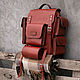 Vintage Leather backpack, Buy a leather hiking backpack, Backpacks, Yuzhno-Uralsk,  Фото №1