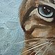 Картина Кот маслом на холсте Животные котик. Картины. Наталья Жукова. Ярмарка Мастеров.  Фото №5