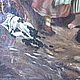 Винтаж: Картина.18 век.Везувий.Холст.Масло.Европа. Статуэтки винтажные. Антик.Декор.Винтаж. Ярмарка Мастеров.  Фото №9