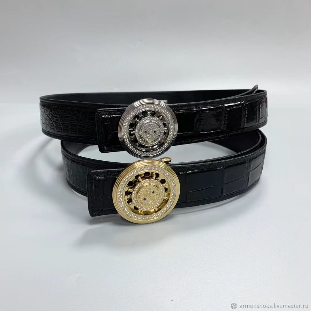 Belts made of genuine crocodile leather, with a rotating buckle!, Straps, Tosno,  Фото №1