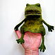 A Frog glove toy for a child's hand. Puppets. Puppet show. AnzhWoolToy (AnzhelikaK). My Livemaster. Фото №4