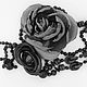 Брошь-роза "Сталь". Брошь-игла. La Fleur De Gale. Интернет-магазин Ярмарка Мастеров.  Фото №2