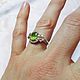 Ring (ring) 925 sterling silver with natural peridot. Rings. marusjy. My Livemaster. Фото №5