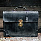 Leather briefcase in business fashion style.Howard, Brief case, Sevsk,  Фото №1