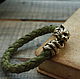 Leather bracelet with tiger. Bead bracelet. MintTiger. Online shopping on My Livemaster.  Фото №2