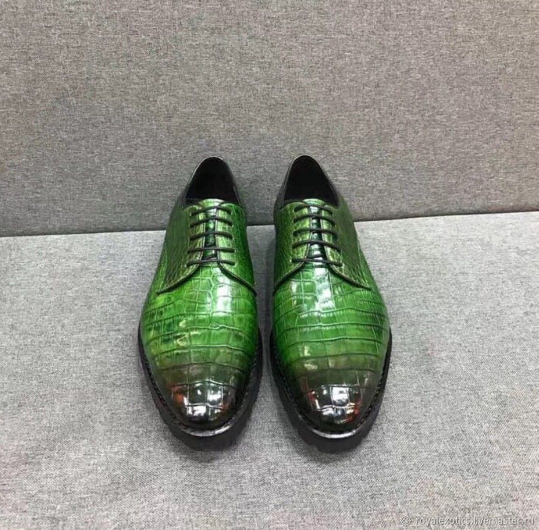 green crocodile shoes