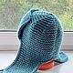 Шапка-ушанка вязаная из шерсти цвета морской волны. Шапка-ушанка. AccessoriesWool мягко и комфортно. Ярмарка Мастеров.  Фото №12