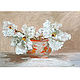 Картина маслом Клематис весенние цветы в вазе, Картины, Санкт-Петербург,  Фото №1
