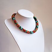 Украшения handmade. Livemaster - original item Necklace: Harness beaded Red poppies. Handmade.