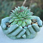 Дача и сад handmade. Livemaster - original item Pot Hands Made of Concrete Garden Decor. Handmade.