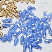 Материалы для творчества handmade. Livemaster - original item Beads drops 9/4 mm Blue 1 piece briolettes. Handmade.