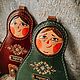Заказать Ключница из кожи матрешка с ручной вышивкой крестом. Юлия Врублевская (vrublevsky-j). Ярмарка Мастеров. . Ключницы Фото №3