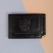 Канцелярские товары handmade. Livemaster - original item ID card cover money clip. Handmade.