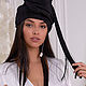Turban hat hijab of black viscose with tail. Turban. TURBAN SVS. My Livemaster. Фото №4