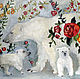 Белые медведи Картина маслом 30х40, Картины, Москва,  Фото №1