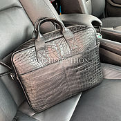 Сумки и аксессуары handmade. Livemaster - original item Crocodile leather briefcase Bag. Handmade.