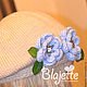 Берет вязаный с цветком. Береты. Blajette. Интернет-магазин Ярмарка Мастеров.  Фото №2