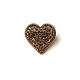 Copper brooch Heart. Small brooch heart brooch minimalism copper, Brooches, Bakhmut,  Фото №1