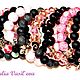 The stacked bracelet 'Pink'. Bead bracelet. jewelry and handmade accessories. My Livemaster. Фото №4