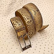 Аксессуары handmade. Livemaster - original item Belt made of genuine python leather, in beige color, in stock!. Handmade.