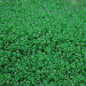 Материалы для творчества handmade. Livemaster - original item 10 gr 10/0 Czech Preciosa beads 50100m green matte prozr. Handmade.