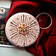 Round clutch bag with beading and rhinestones, Clutches, Rostov-on-Don,  Фото №1
