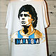 T-shirt print of the football player Maradona hand painted. T-shirts and undershirts for men. Koler-art handpainted wear. Online shopping on My Livemaster.  Фото №2