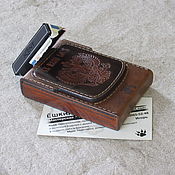 Сувениры и подарки handmade. Livemaster - original item Kent-nano cigarette case, leather case for cigarette packs. Handmade.