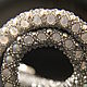 Заказать Бусы колье из серебряного гематита и лунных бусин. Sweet bead: украшения с минералами (sweetbead89). Ярмарка Мастеров. . Бусы Фото №3
