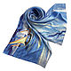 Шелковый шарф батик Ван Гог "Море в Сент Мари", Платки, Москва,  Фото №1