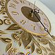 Настенные часы «Золотой узор», d=40 cm. Часы классические. ArtGalleryDecor. Ярмарка Мастеров.  Фото №4