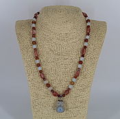 Украшения handmade. Livemaster - original item Necklace with pendant made of natural stones 