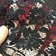  Эластичное черное кружево. Кружево. М2_ТКАНИ. Интернет-магазин Ярмарка Мастеров.  Фото №2