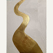 Картины и панно handmade. Livemaster - original item Painting minimalism abstraction with gold fashionable interior painting. Handmade.